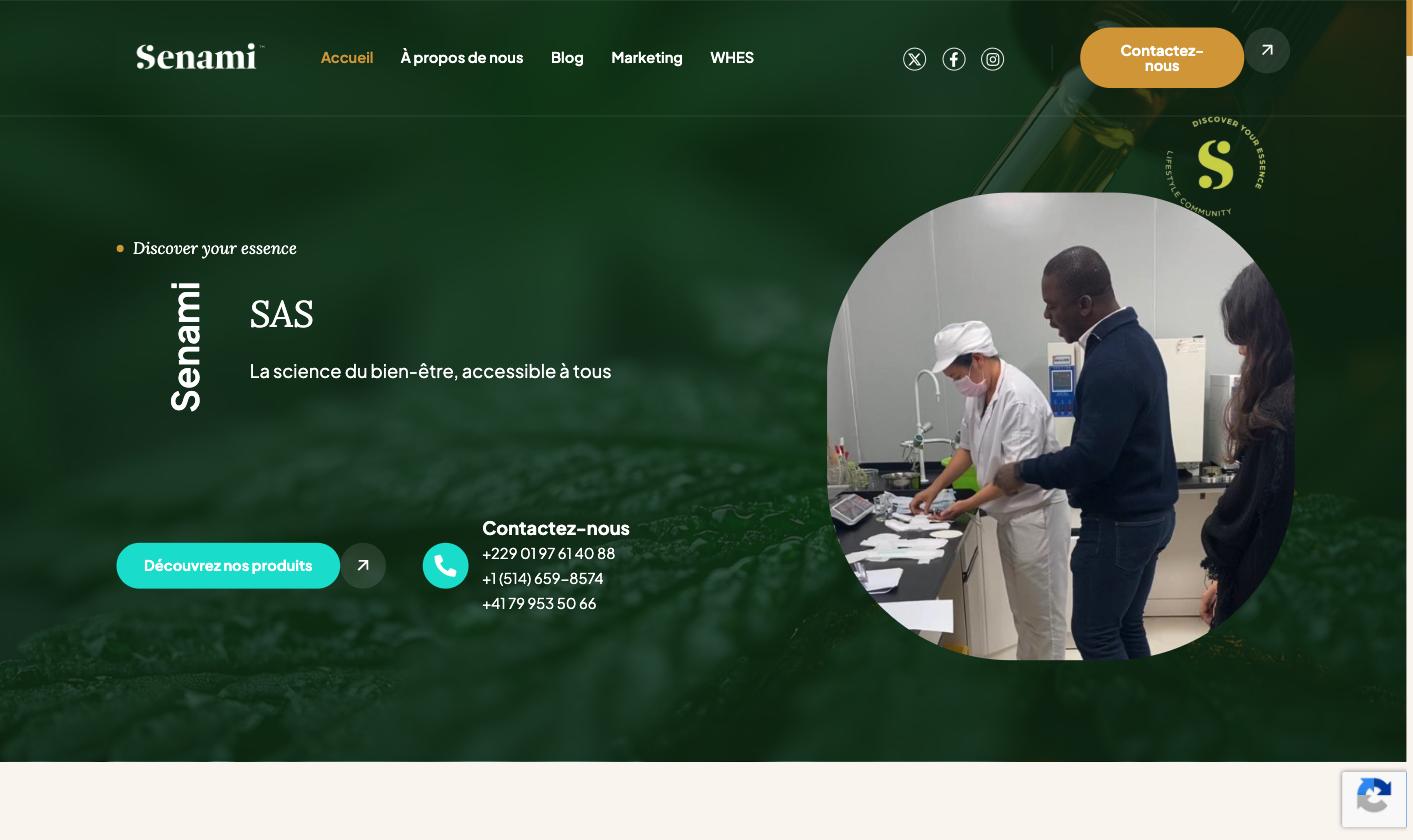 Senami SAS - site internet réalisé par MB Media Group