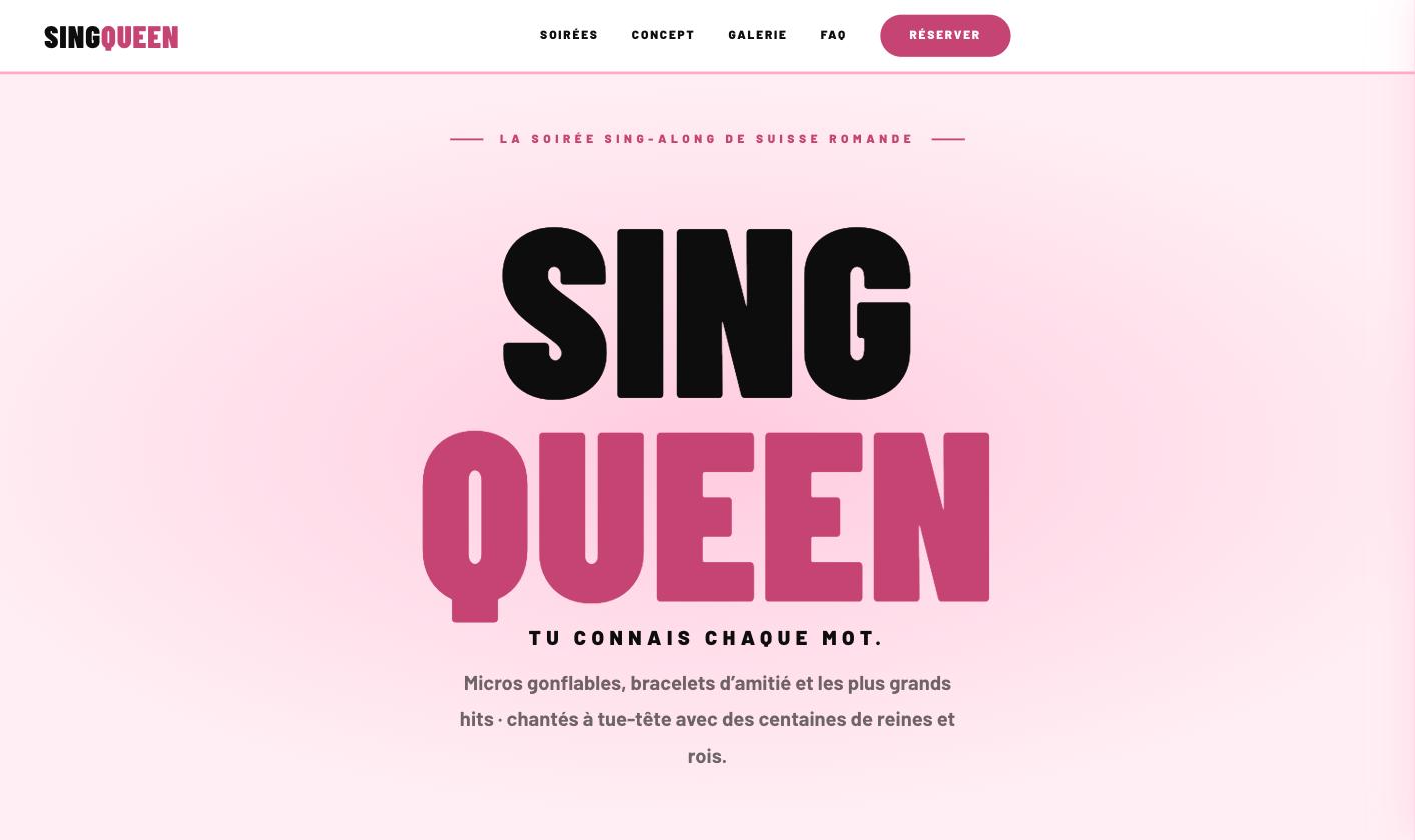 SingQueen - site internet réalisé par MB Media Group